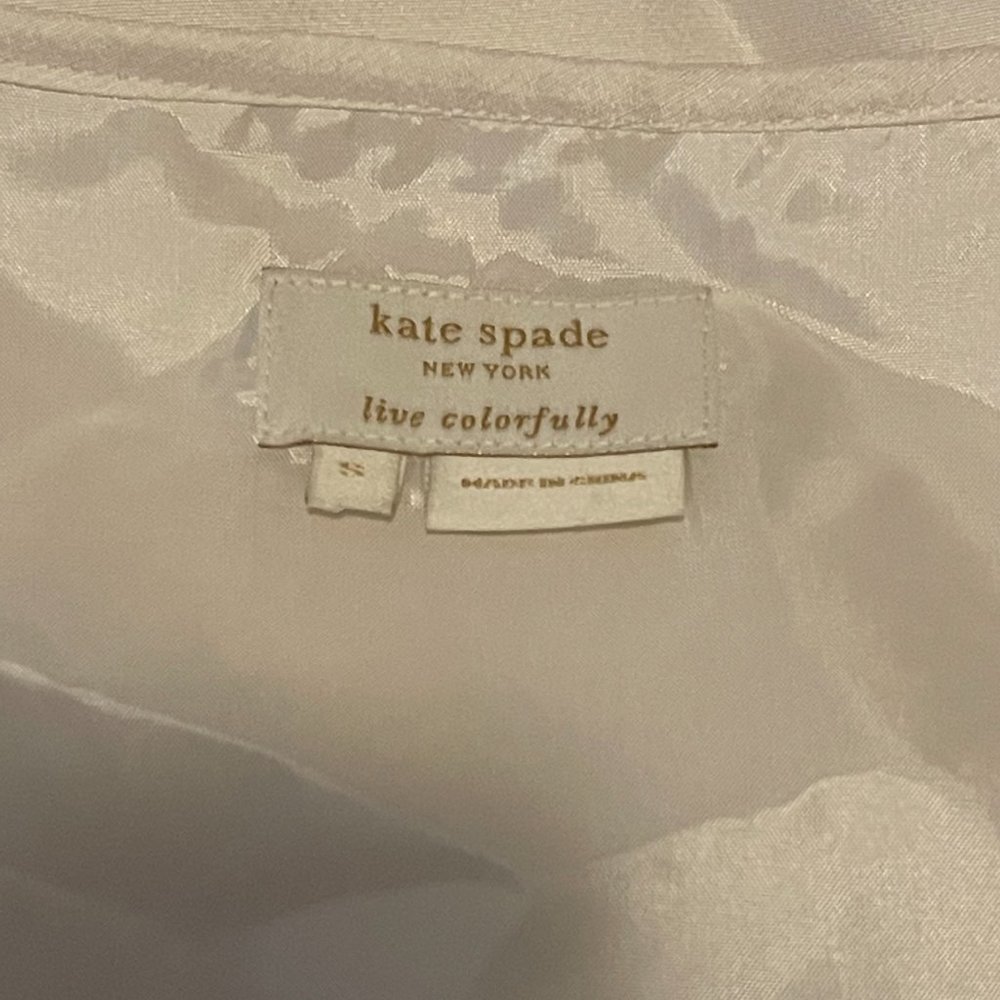 Kate Spade Tank Top with Floral Neckline Size Small - Picture 4 of 4